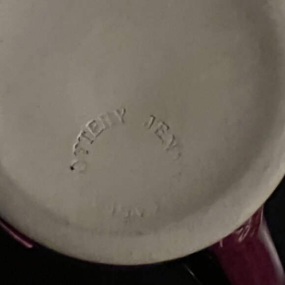 Handcrafted Hand Thrown Glazed Pottery Mug w/ Incised Bicycle by Jenny Blasen - Picture 15 of 16